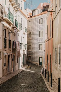 Sfeervolle straten in Lissabon, portugal