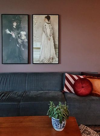 Symfonie in huidskleur en roze: Portret van Mrs. Frances Leyland, James McNeill Whistler (gezien bij