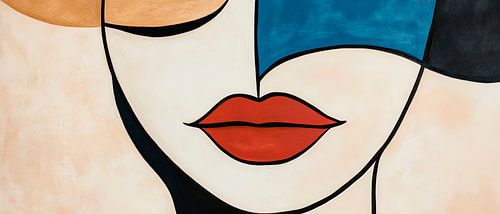 Abstract portrait of a woman in colours