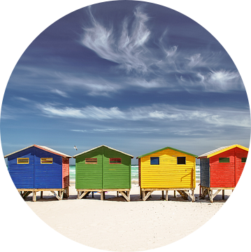 Badhuizen in de buurt van Kaapstad van Achim Thomae Photography