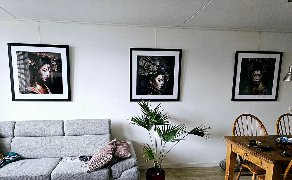 Portrait d'une geisha par Carla van Zomeren