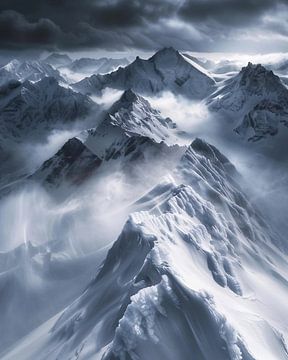 Bevroren berggeheim van fernlichtsicht