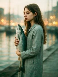 Fish in Hand 01 van Fernando Vieira