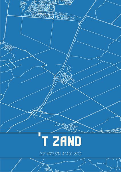 Blueprint | Map | 't Zand (North Holland) by Prints of Place