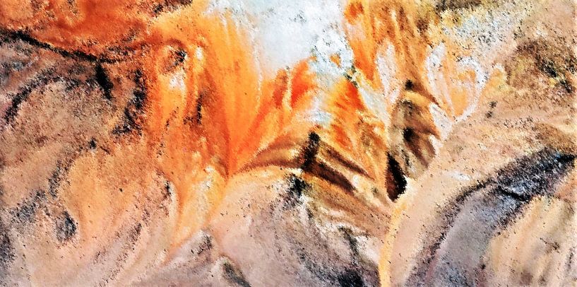die Anden in Südamerika von oben mixed media von Werner Lehmann