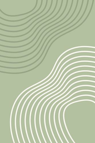 Lines in shades of green