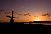 Sunset at the mill by Sandra de Heij thumbnail
