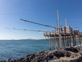 Trabucco di Molinella near Vieste, Italy