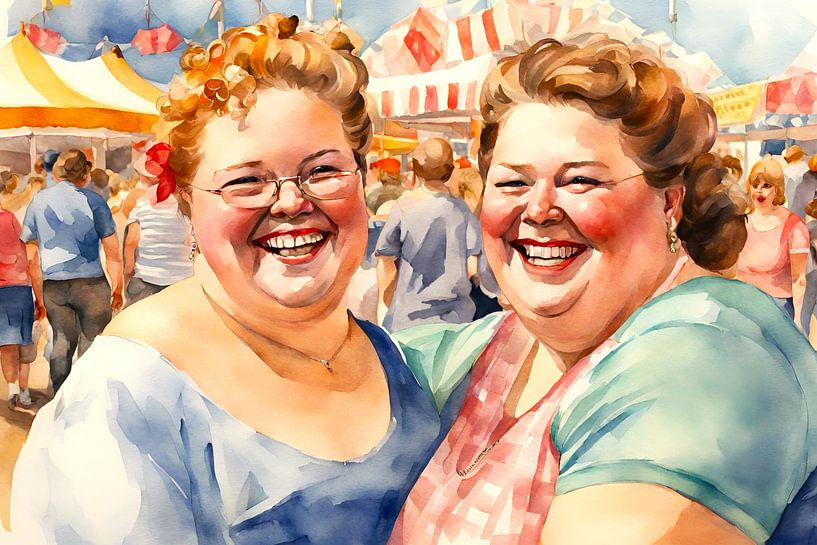 2 gesellige Damen auf dem Jahrmarkt von De gezellige Dames