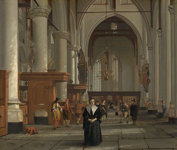 Interieur van de Laurenskerk in Rotterdam, Cornelis de Man, Cornelis de Man van Meesterlijcke Meesters