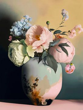 Bouquet peint sur Treechild
