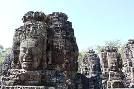 Composition of several Anchor Thom Bayon temple faces by Sven Hilderink