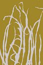 Wabi-Sabi Botanisch: Gedrucktes Gras auf Gelb. von Dina Dankers Miniaturansicht