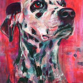 Peinture du dalmatien Ziva sur Peintures Liesbeth Serlie