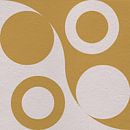 Moderne abstrakte minimalistische Kunst mit geometrischen Formen im Retro-Stil in gelb von Dina Dankers Miniaturansicht