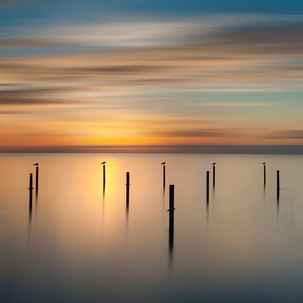  Sunset IJsselmeer by Piet Haaksma