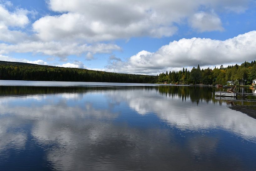 Spiegelung auf dem See im Herbst von Claude Laprise