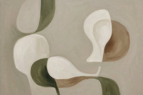 Organisch | Ivoor | Mosgroen | Abstract