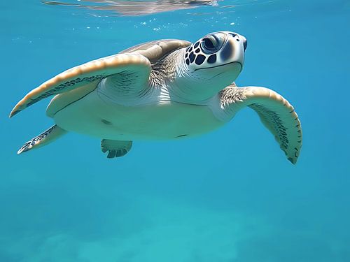 Höhe der Meeresschildkröte