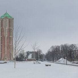 Winter silence around Aalsmeer water tower by van Veen Allround Photography