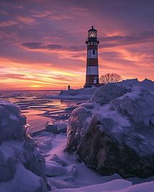 Freezing cold at the lighthouse