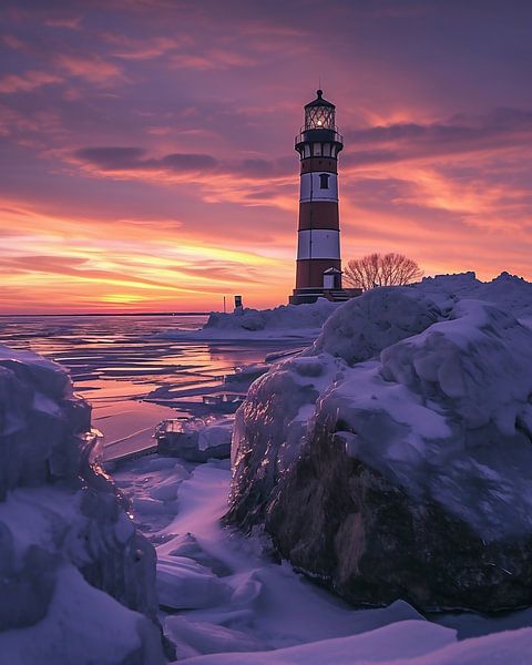 Vrieskou bij de vuurtoren van fernlichtsicht