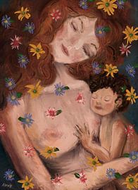 Mother and child by Anna van Balen