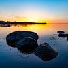 Lever de soleil sur la mer Baltique à Rügen sur Gerald Lechner