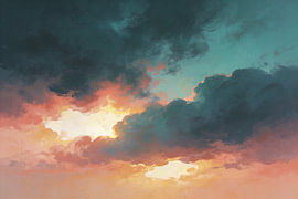 Storm Glow – Abstract Colour-Field Art by Albert Klee