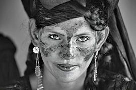 Niger,  Sahara-Wüste. Tuareg-Frau. Porträt.