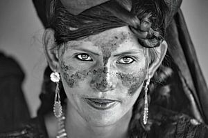 Niger,  Sahara-Wüste. Tuareg-Frau. Porträt.