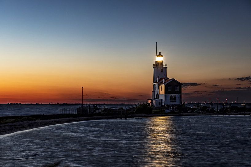 The horse of Marken, lighthouse in the Netherlands by Gert Hilbink