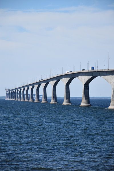 Confederation Bridge in summer by Claude Laprise