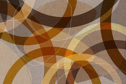 Retro geometrie. Moderne abstracte organische vormen in warme aardetinten
