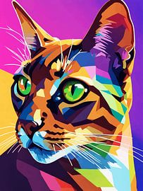 Chat d'Abyssinie Pop Art