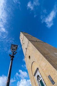 Der historische Leuchtturm Brandaris auf der Insel Terschelling im Norden der Niederlande. Er ist de