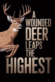 Motivationshirsch mit inspirierendem Text von Art & Soul Creations