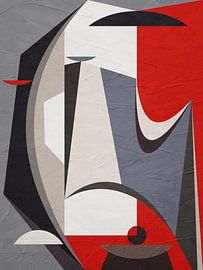 Abstract organic geometric art in earth tones