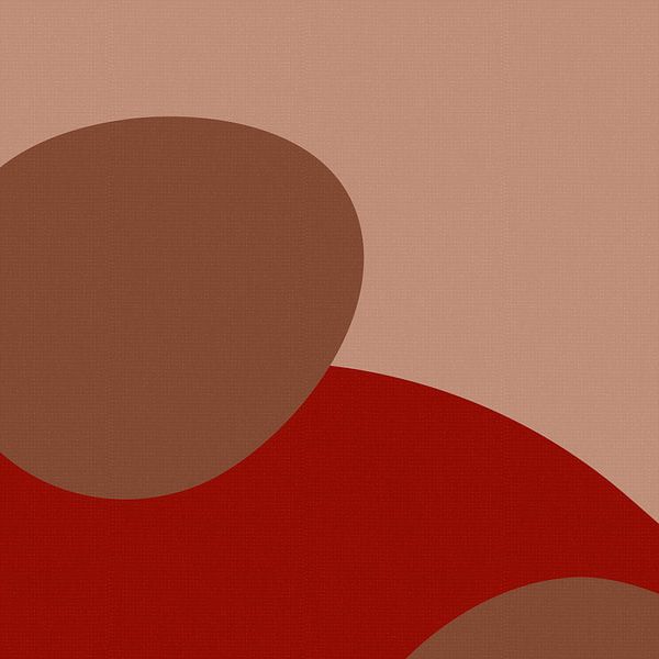 Abstract shapes in warm colors IV by Dina Dankers