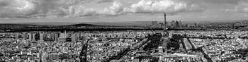 Schwarz-Weiß-Panorama von Paris