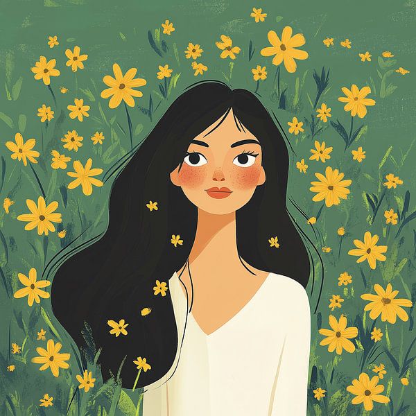 Minimalist floral portrait by Liv ter Riet