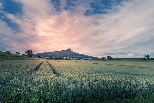 Paysage plein d'ambiance dans le Hegau, dans le sud de l'Allemagne