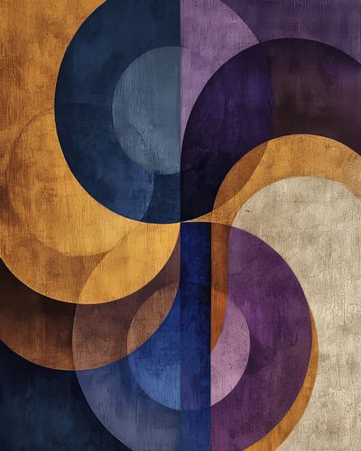 Moderne und abstrakte Formen in warmen Farben