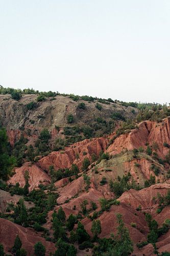Rode bergen in Atlas gebergte Marokko, Afrika