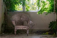 Veranda with rattan chair
