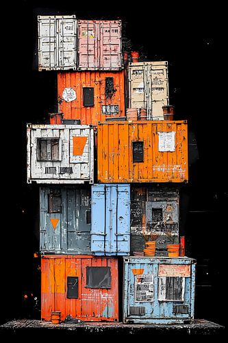 Stedelijk gebouw, graffitistijl