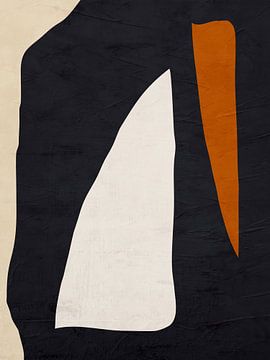 Organische abstracte kunst - zwart-witte tinten