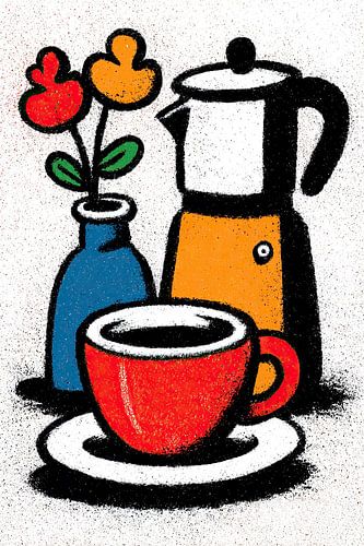 Morning Brew with Flowers