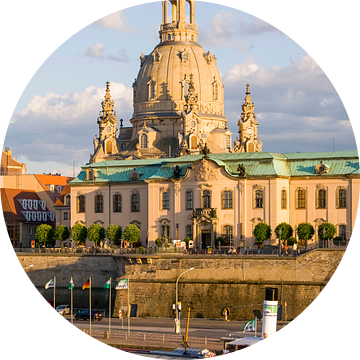 Brühl's Terras en de Frauenkirche in Dresden van Werner Dieterich
