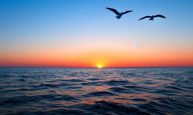 Vogelvlucht bij Schemerlicht 2 van ByNoukk